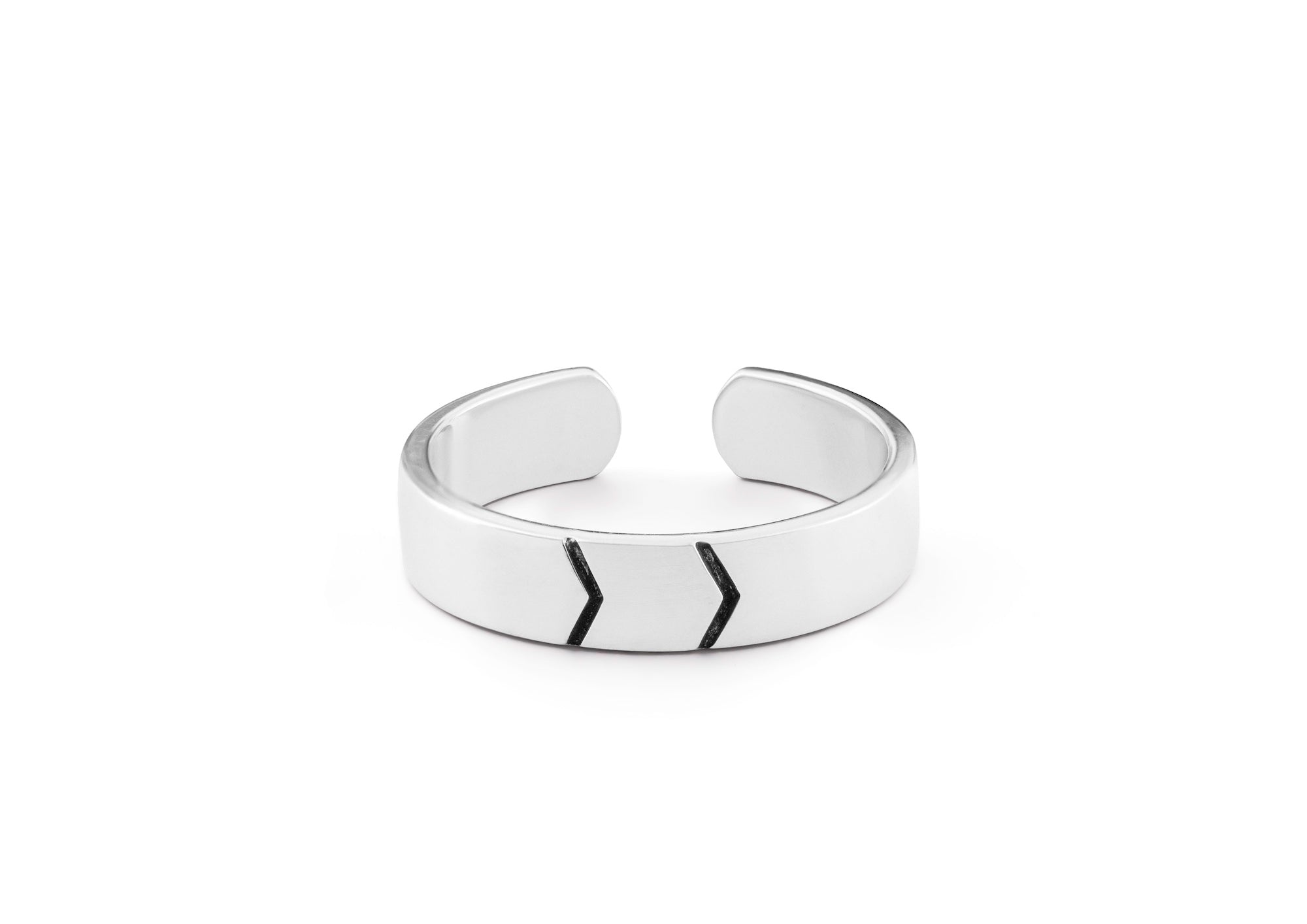 Arrow Band Silver Ring