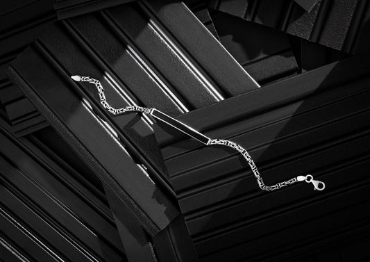 Black Curve Bracelet For Boys By Orionz Jewels