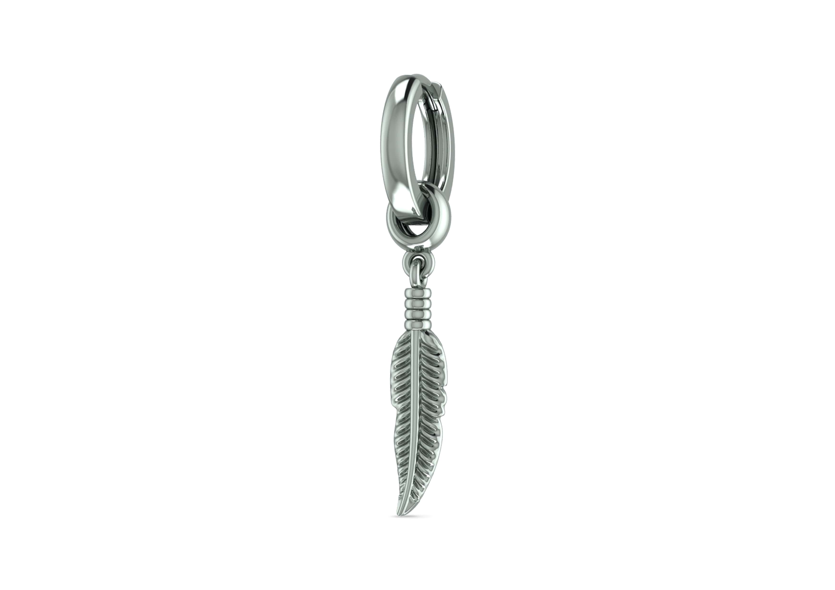 Boho Feather Dangle Earring For Men By Orionz Jewels