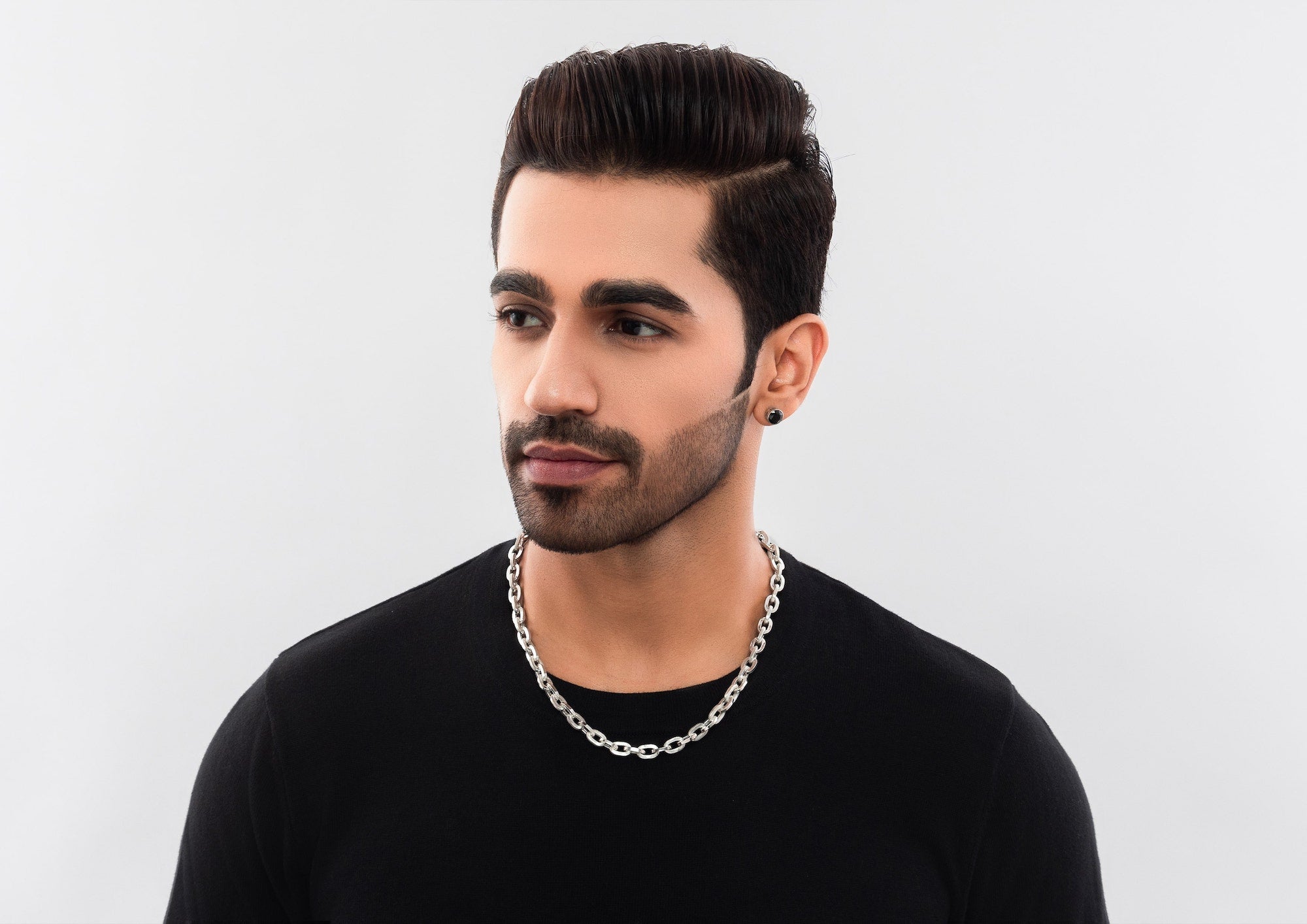 Classic Cable Link Silver Chain For Men By Orionz Jewels