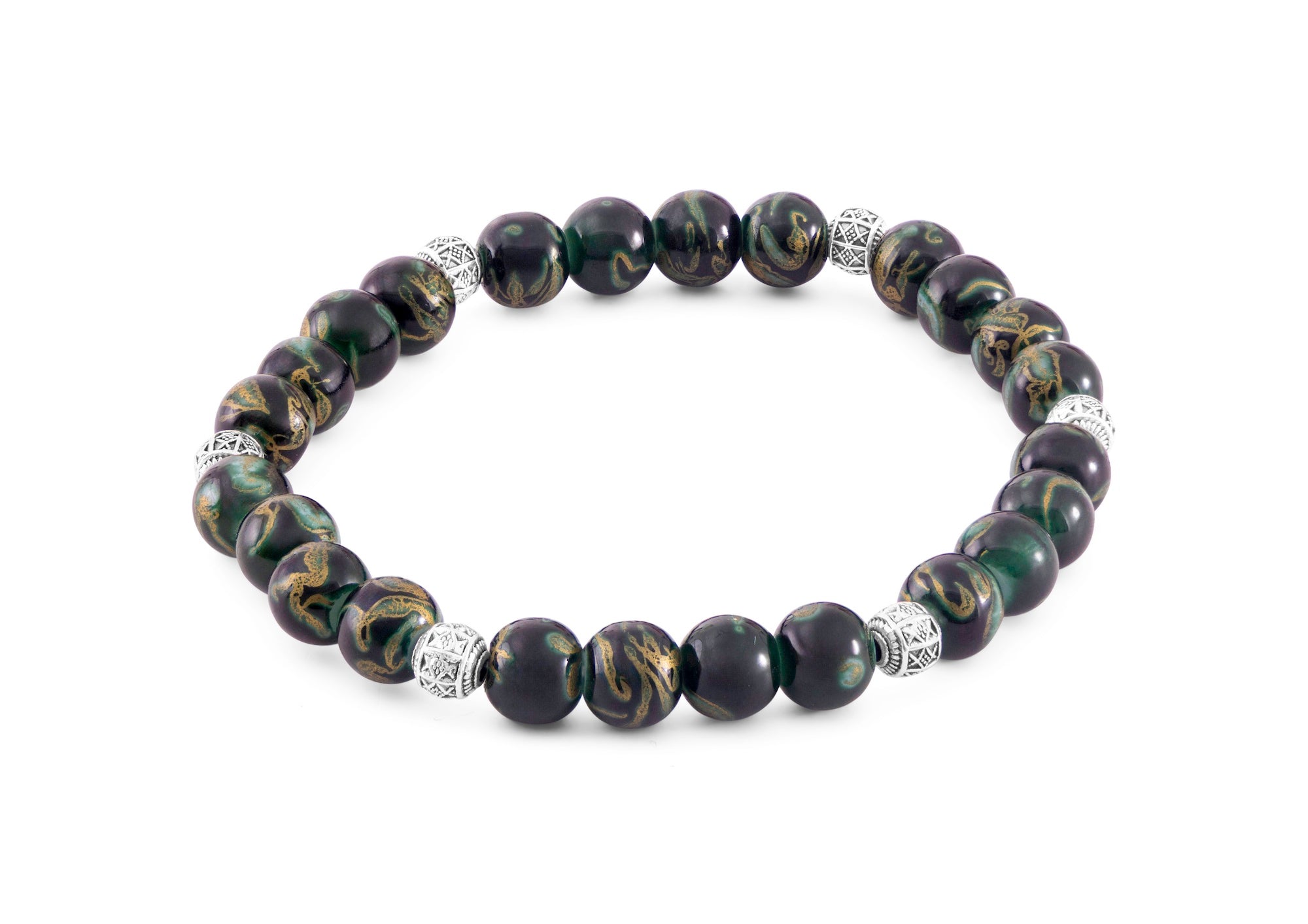 Emerald Swirl Natural Stone Bracelet