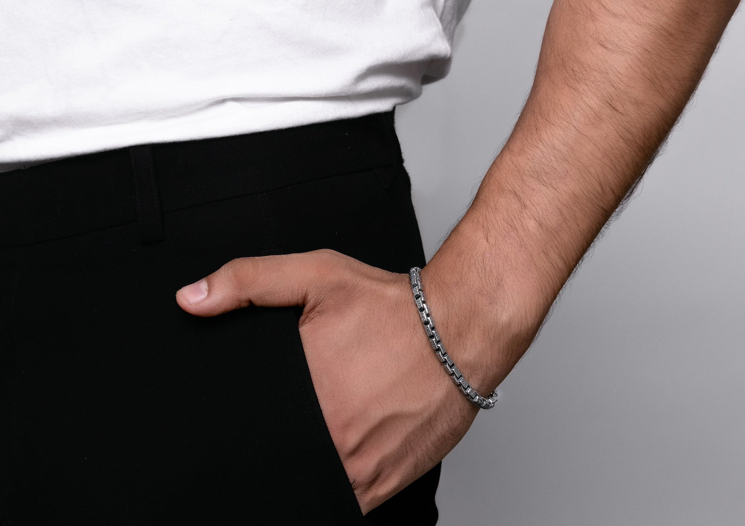 Greek Key Box Bracelet For Men By Orionz Jewels