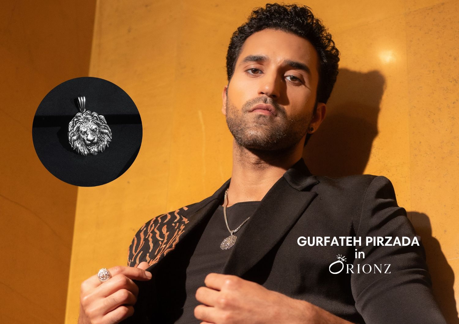 Mufasa Pendant In Oxidised Silver By Orionz Jewels