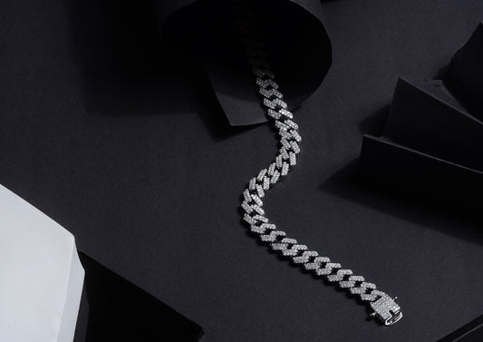 Iced Out Cuban Link Bracelet By Orionz Jewels