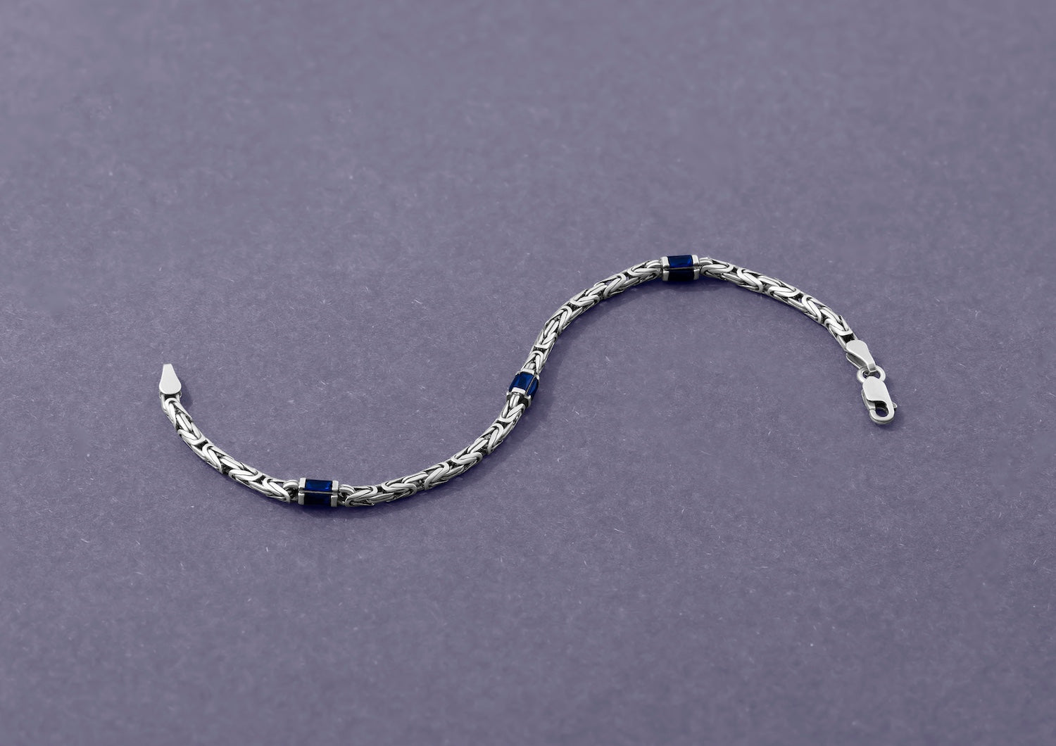 Indigo Crown Link Bracelet For Men By Orionz Jewels
