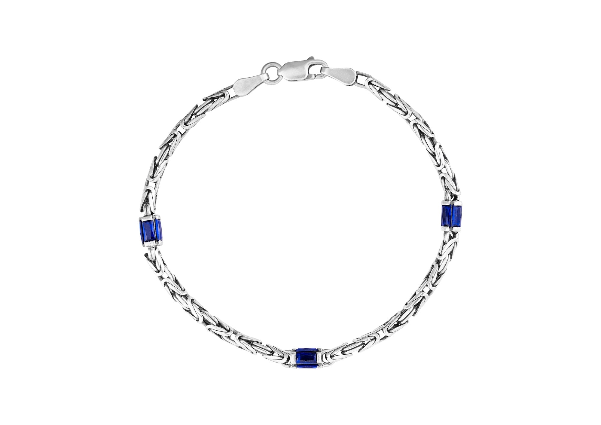 Indigo Crown Link Bracelet For Men By Orionz Jewels