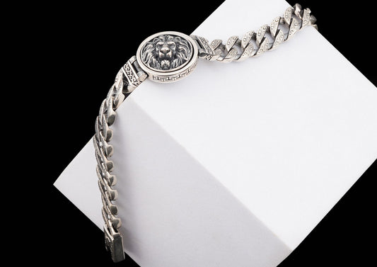 King Of The Jungle Silver Bracelet For Men By Orionz Jewels