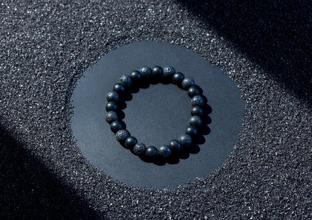 Lava Stone & Onyx Energy Bracelet