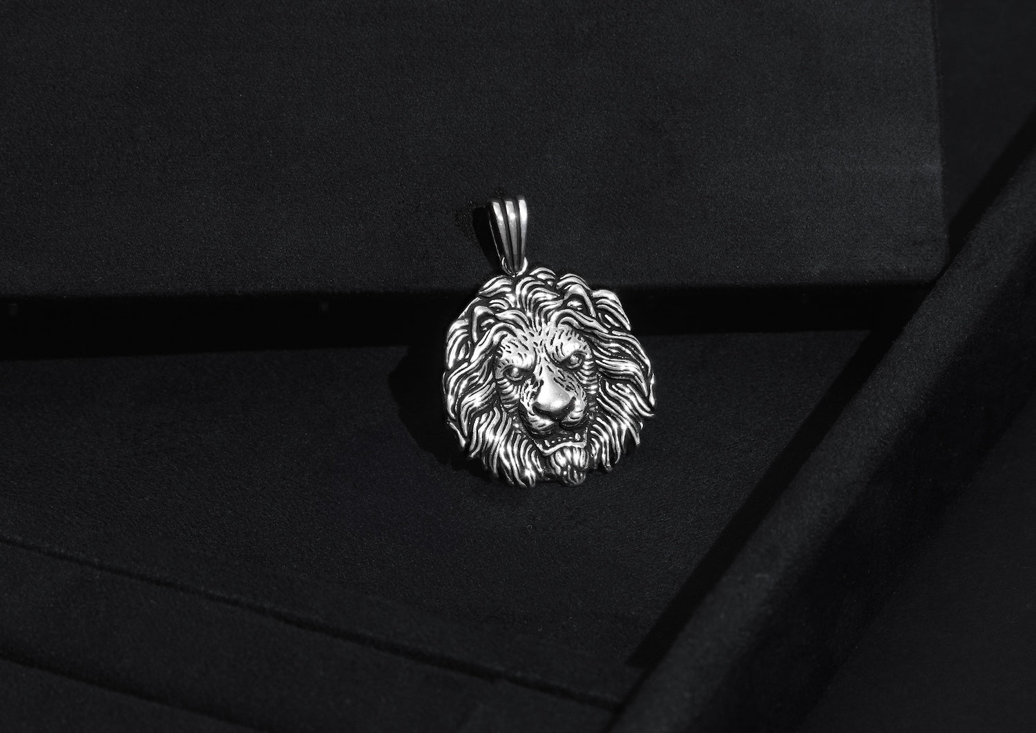 Mufasa Pendant In Oxidised Silver By Orionz Jewels
