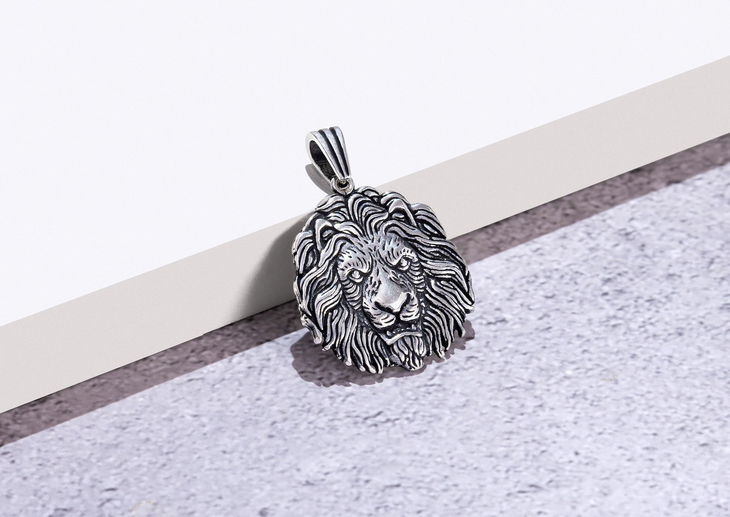 Mufasa Pendant In Oxidised Silver By Orionz Jewels