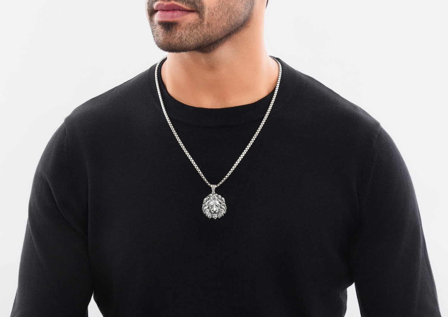 Mufasa Pendant In Oxidised Silver By Orionz Jewels