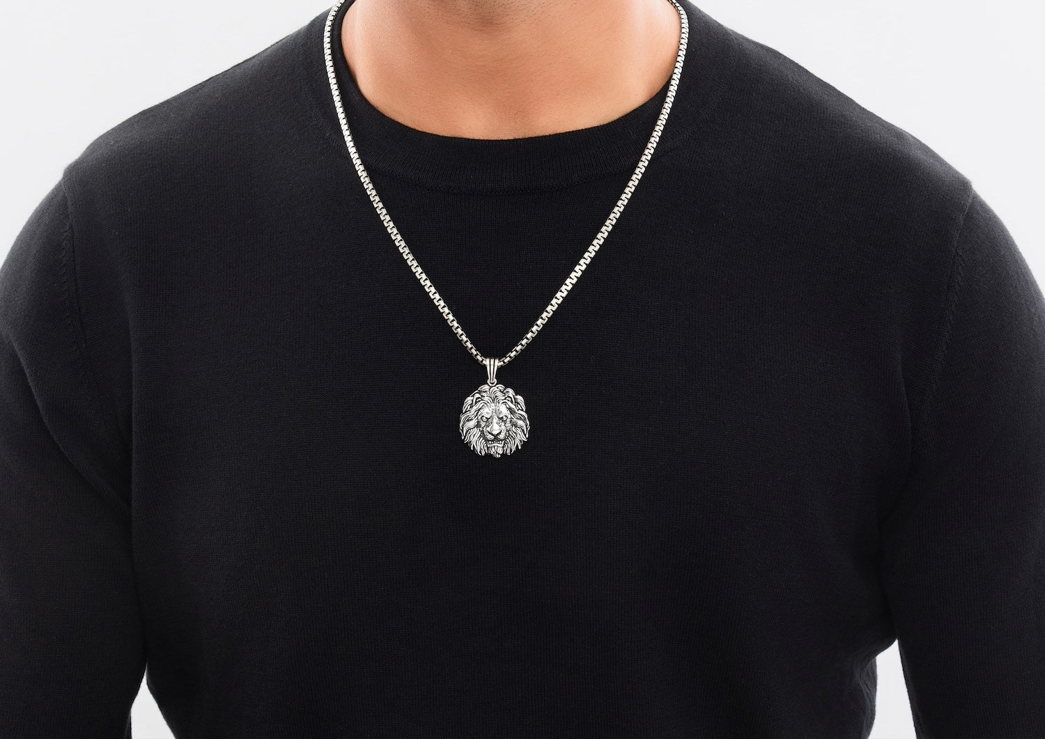 Mufasa Pendant In Oxidised Silver By Orionz Jewels