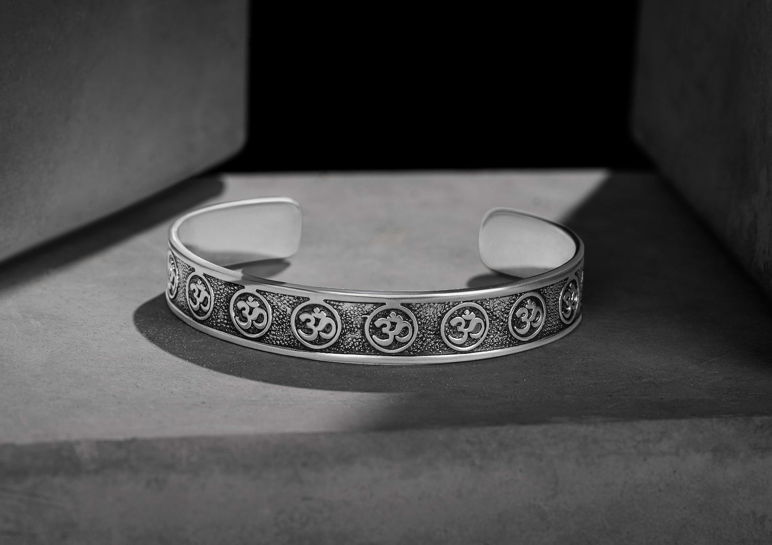 Omkar Sterling Silver Kada For Men By Orionz Jewels