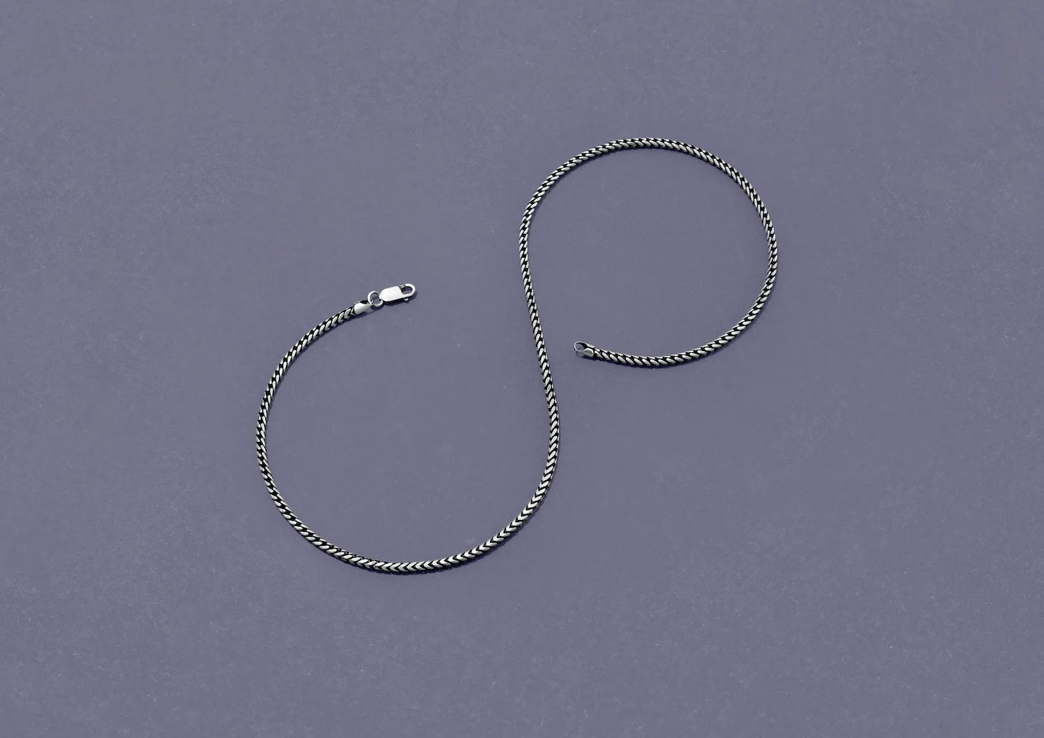 Oxidised Herringbone Chain For Men By Orionz Jewels