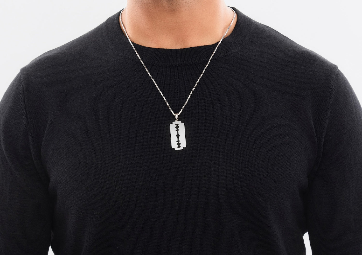 Razor Blade Pendant For Men By Orionz Jewels