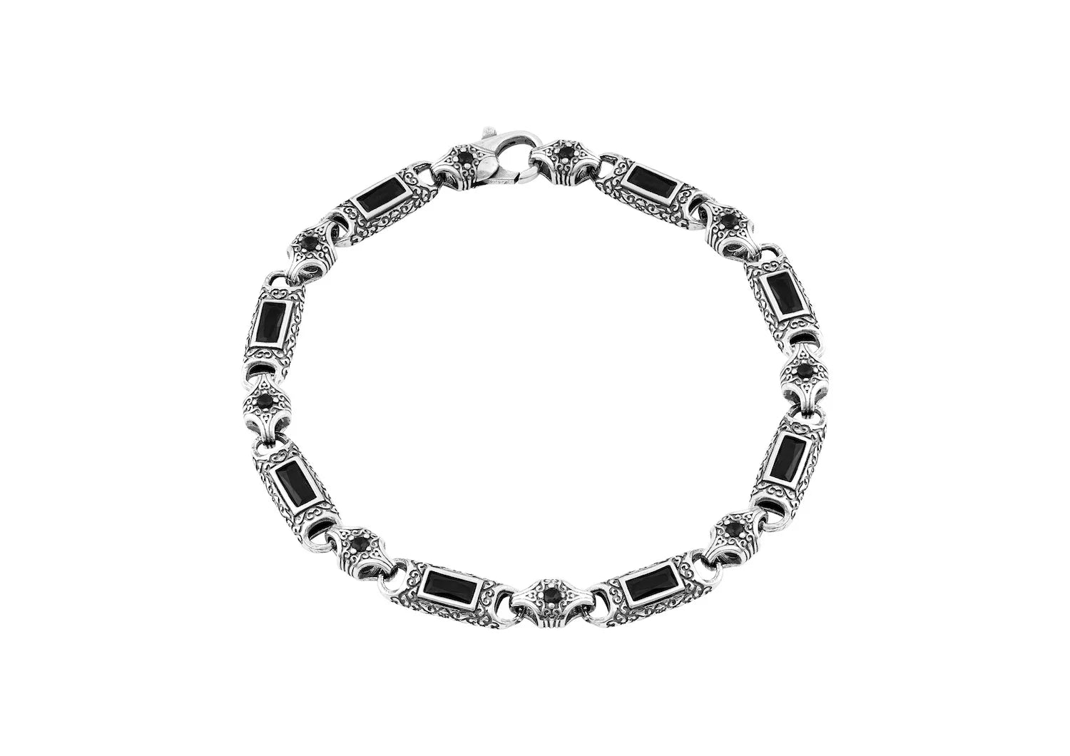 Regal Prism Bracelet For Men In Black Stone By Orionz Jewels