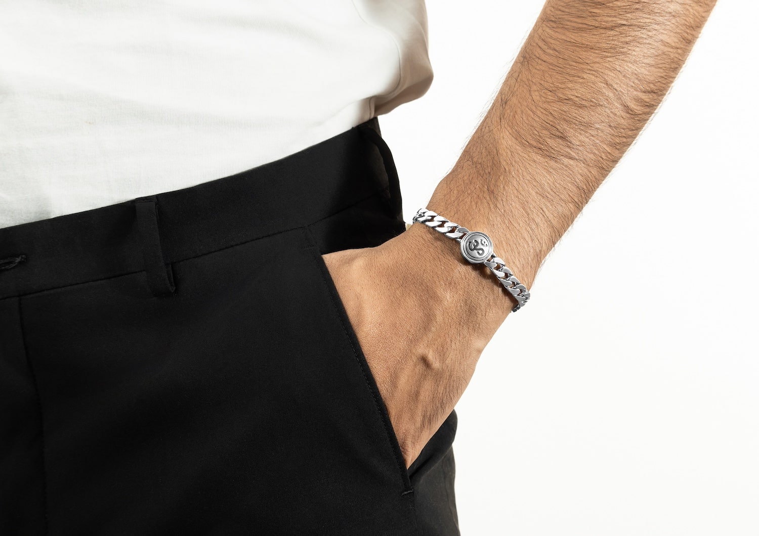 Revolving Luxe Om Bracelet For Gents By Orionz Jewels