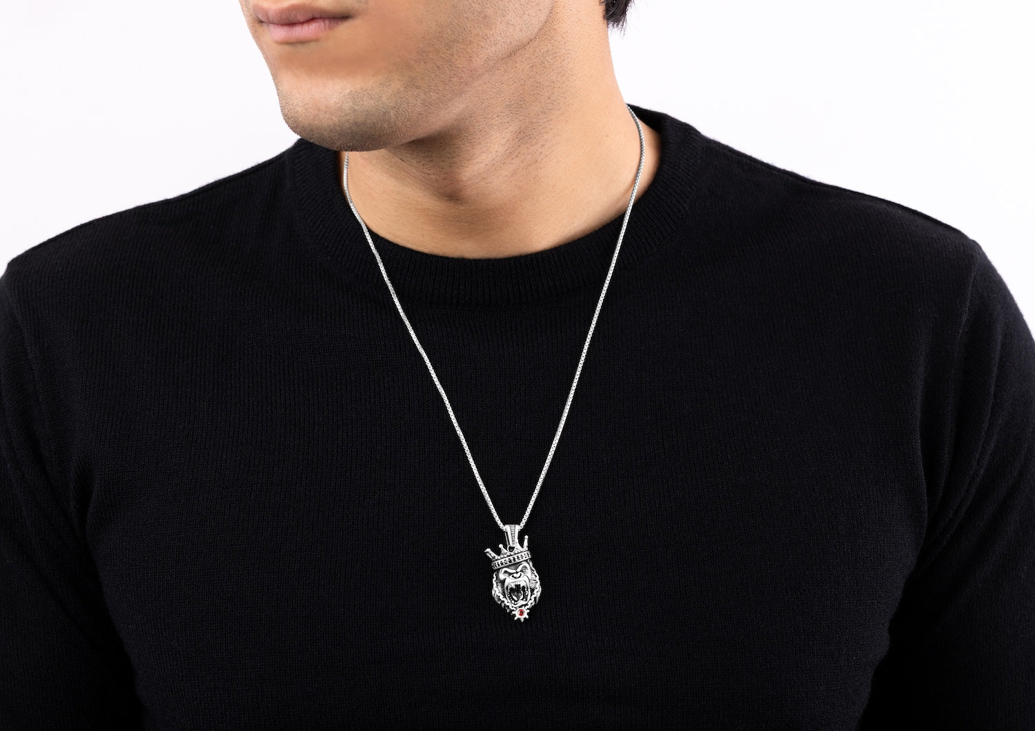 Royal Roar King Kong Silver Pendant And Locket For Men By Orionz Jewels