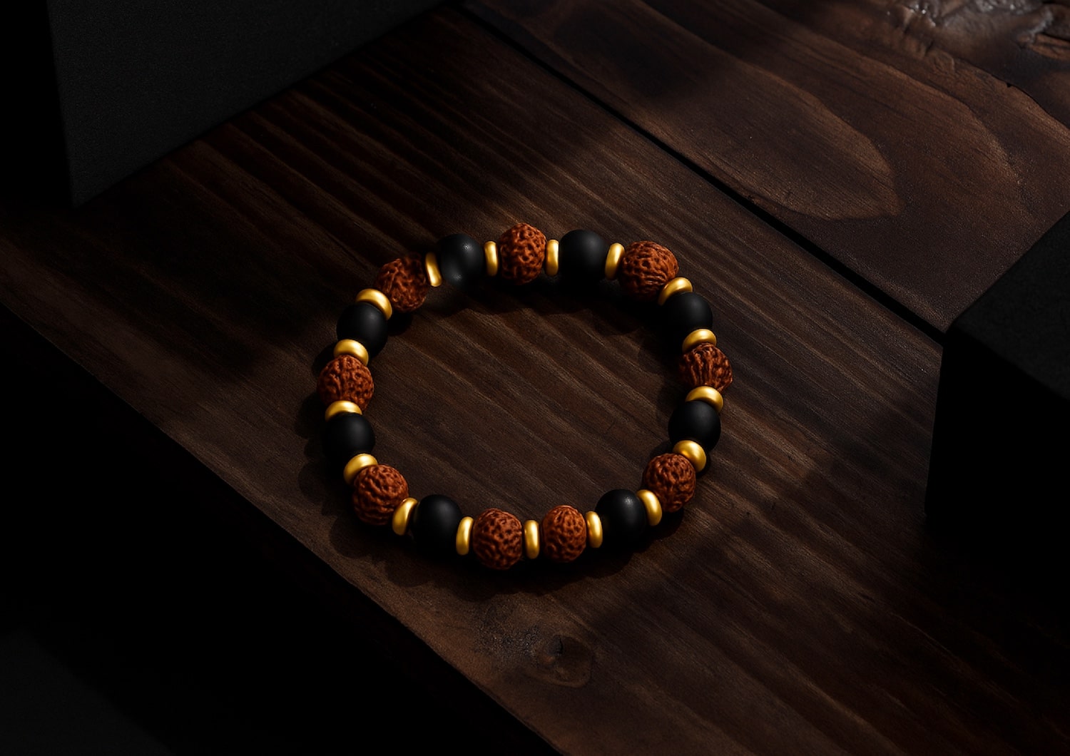 Rudraksh Onyx Spiritual Bracelet
