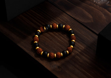 Rudraksh Onyx Spiritual Bracelet