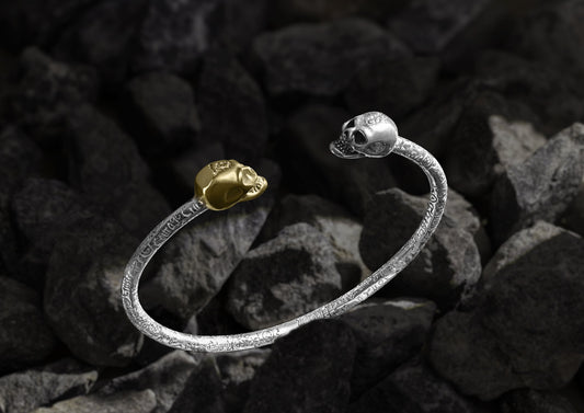 Skull Wrist Cuff Kada For Men By Orionz Jewels