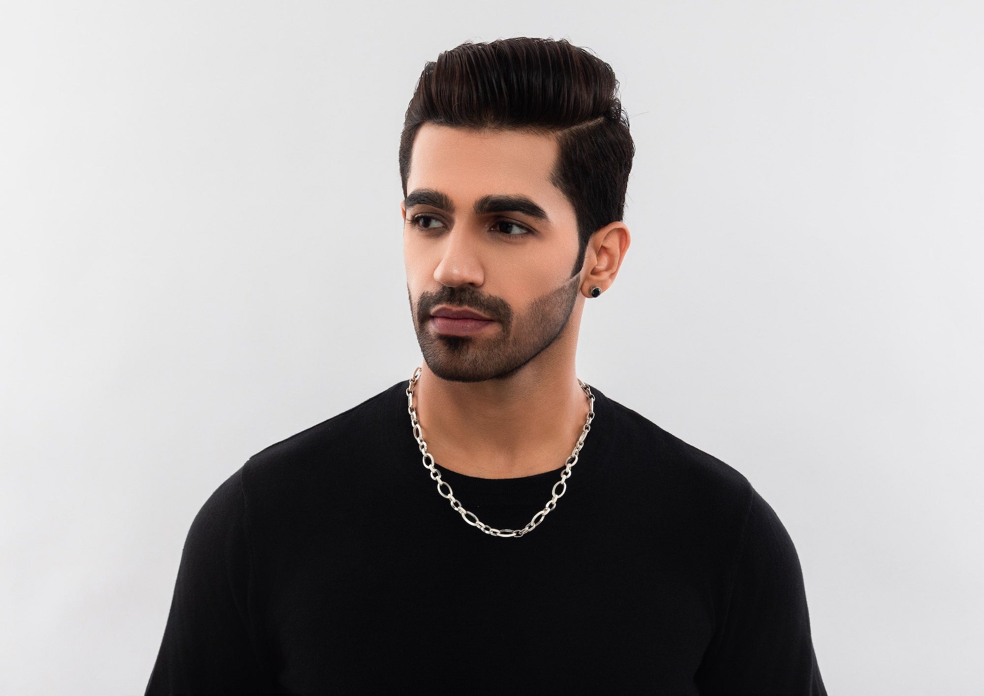 Sleek Single Link Silver Chain For Men By Orionz Jewels