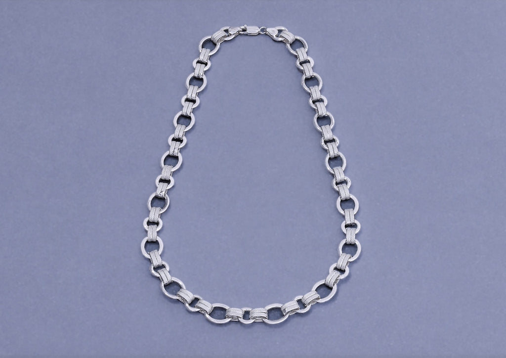 Solid Weave Cable Link Chain For Men By Orionz Jewels