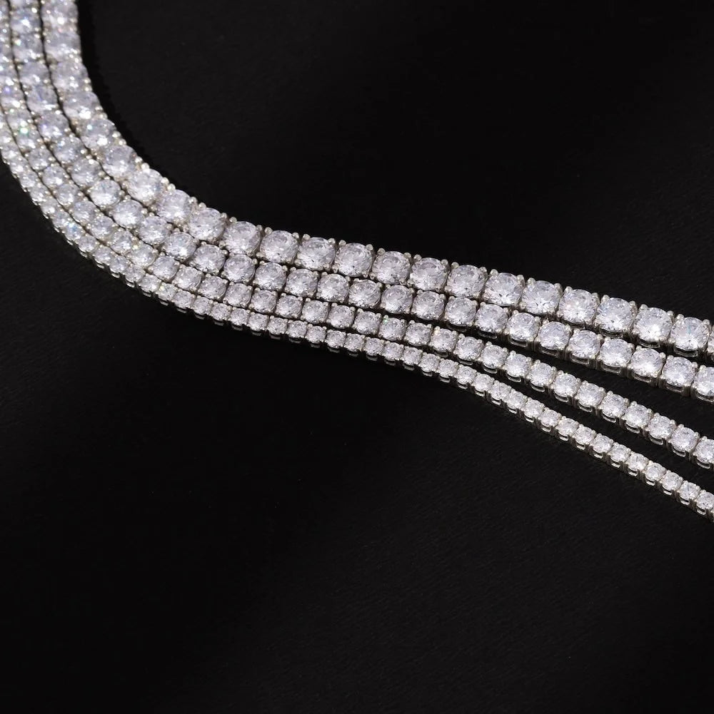 orionz Diamond necklace on a black background