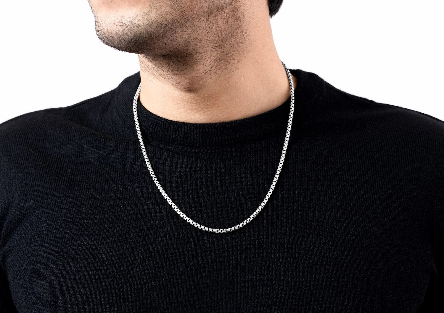 Steel Grid Chain For Men By Orionz Jewels
