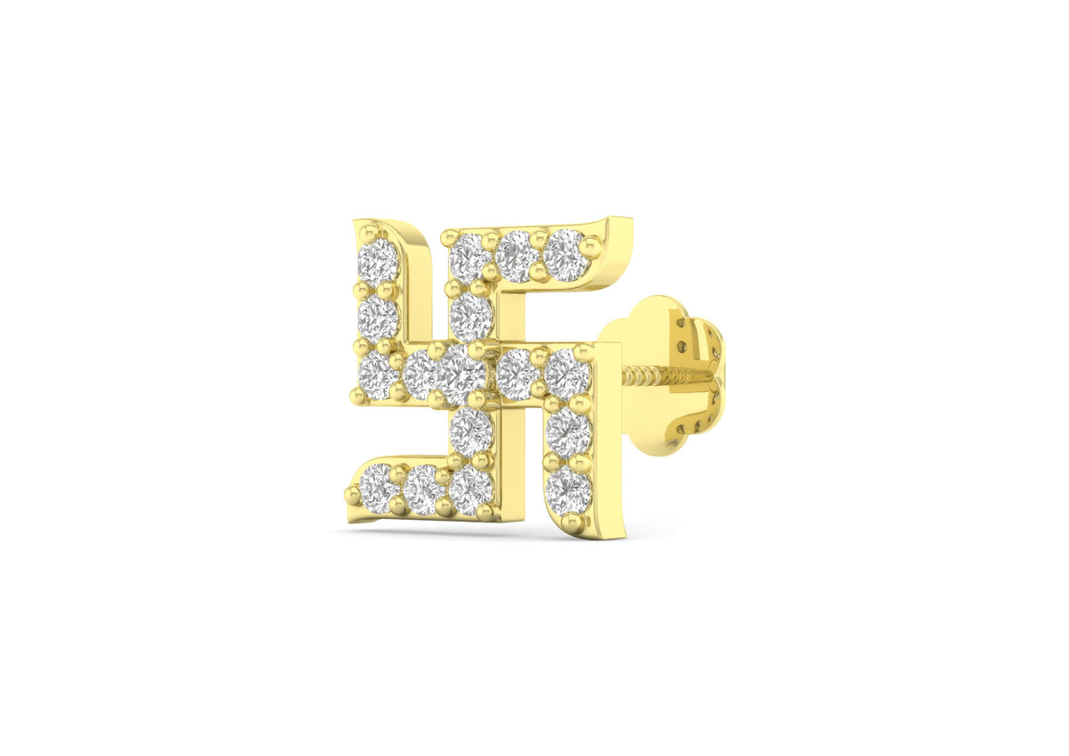 Swastik design earrings on sale