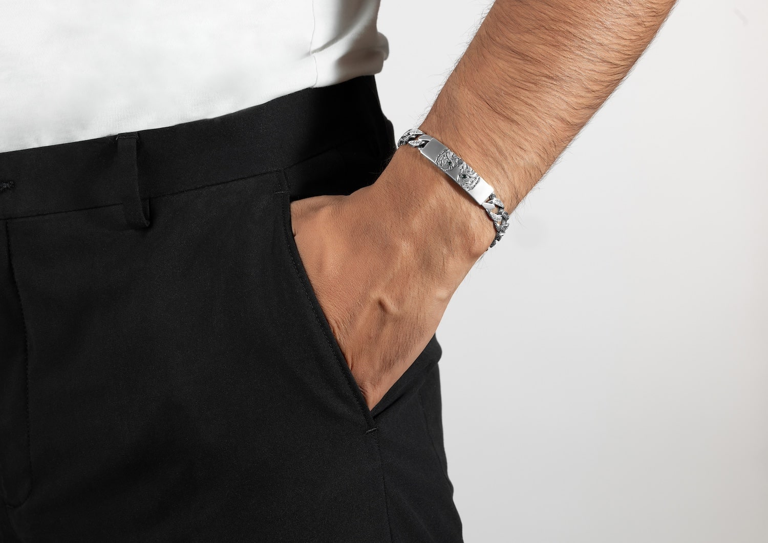 Twin Tigers Cuban Bracelet By Orionz Jewels