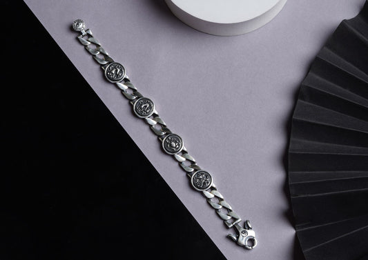 Zen Balance Revolving Medallion Bracelet For Men By Orionz Jewels