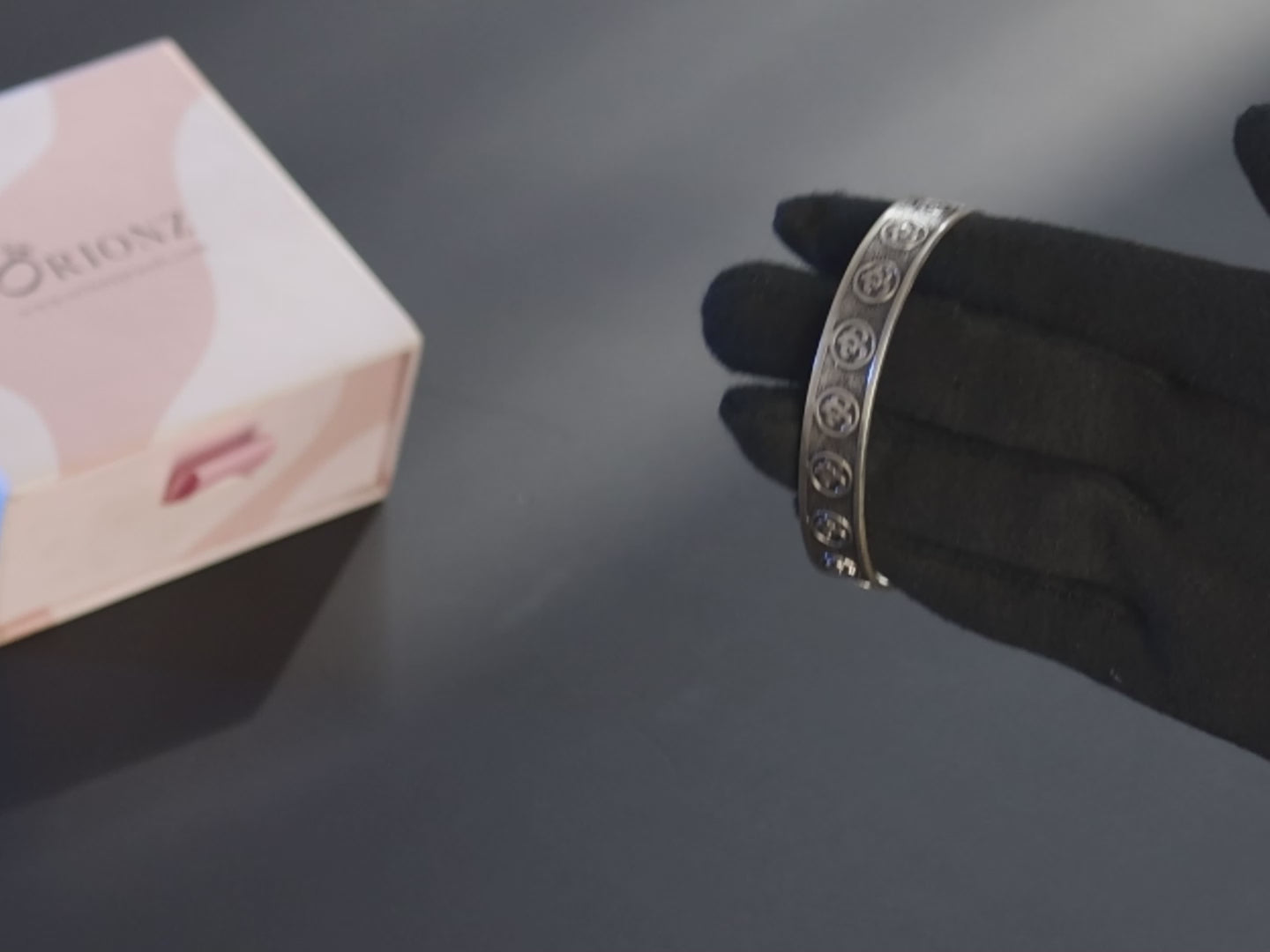 Omkar Sterling Silver Kada For Men By Orionz Jewels