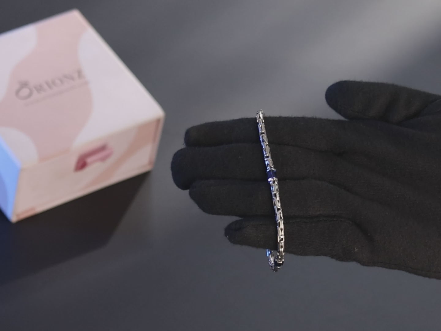 Indigo Crown Link Bracelet For Men By Orionz Jewels