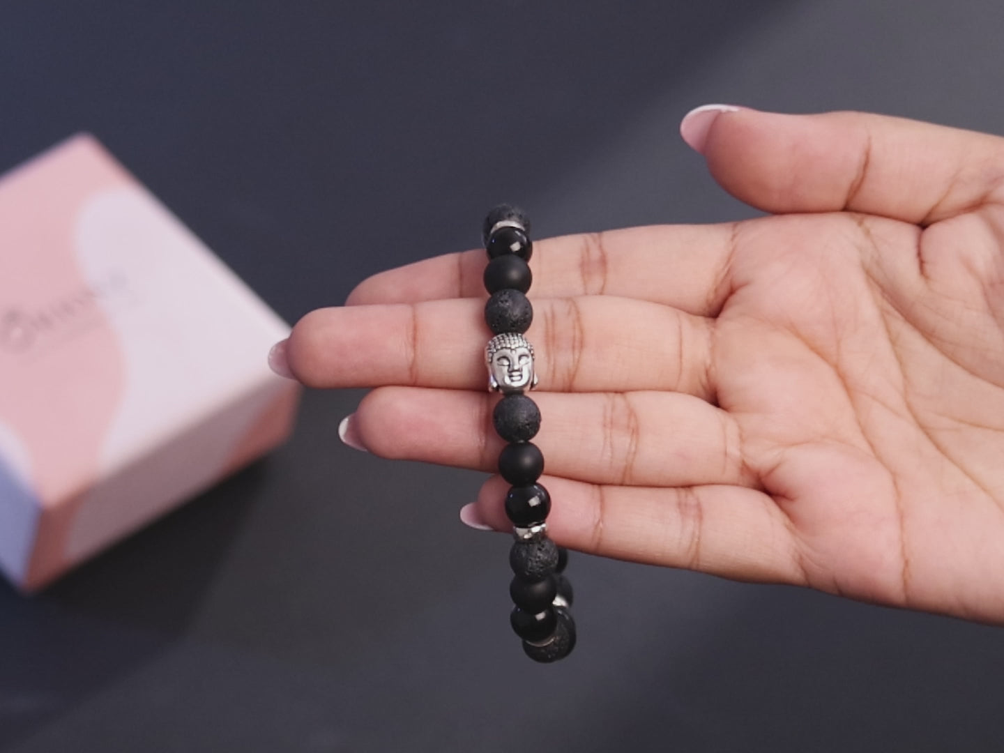 Buddha Calm – Black Lava Stone Healing Bracelet