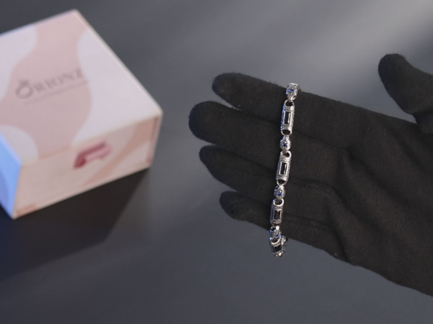 Regal Prism Bracelet For Men In Blue Stone By Orionz Jewels