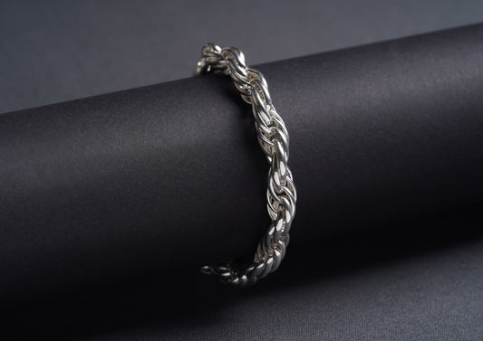 Chunky Rope 925 Sterling Silver Bracelet For Men By Orionz Jewels