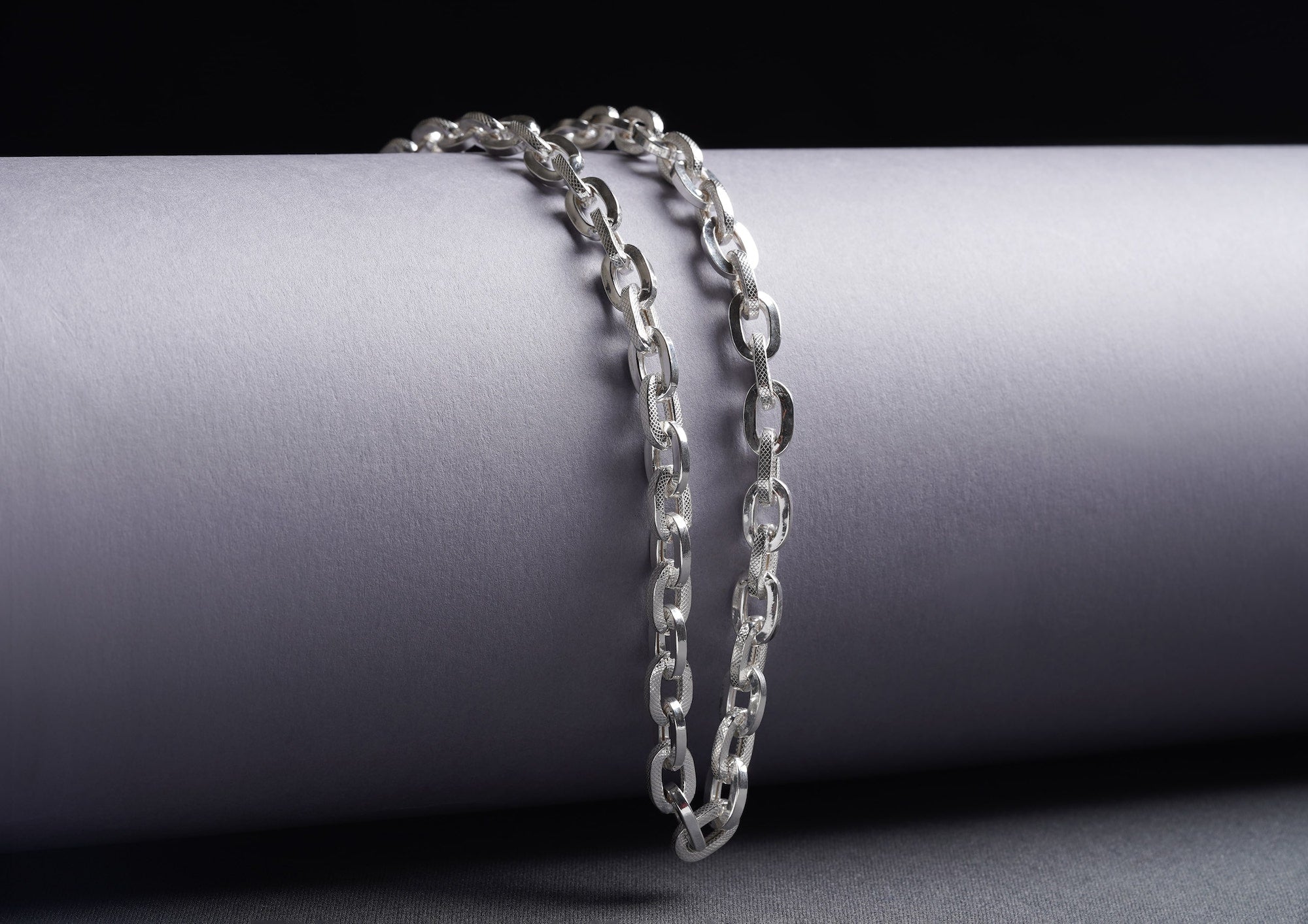 Classic Cable Link Silver Chain For Men By Orionz Jewels