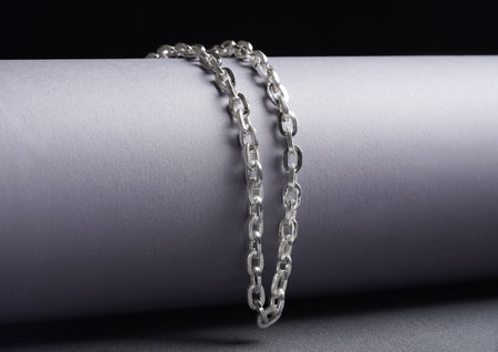 Classic Cable Link Silver Chain For Men By Orionz Jewels