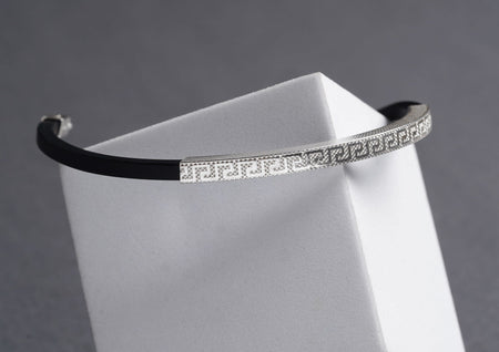 Greek Key 925 Silver Bracelet For Men By Orionz Jewels