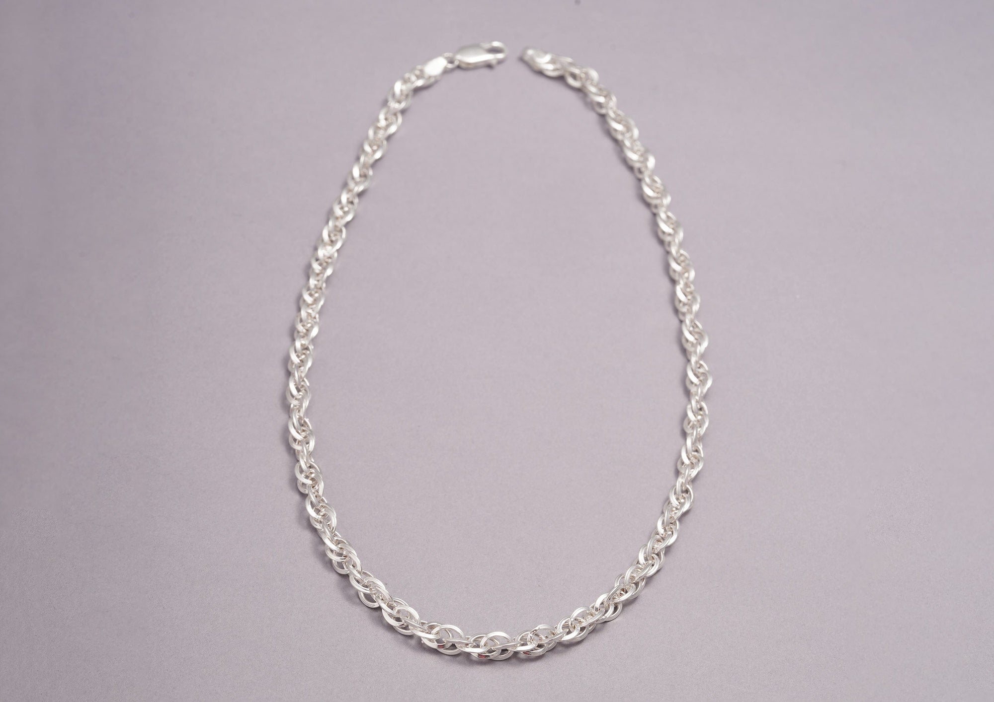Intertwined Rope Link Silver Chain For Men By Orionz Jewels