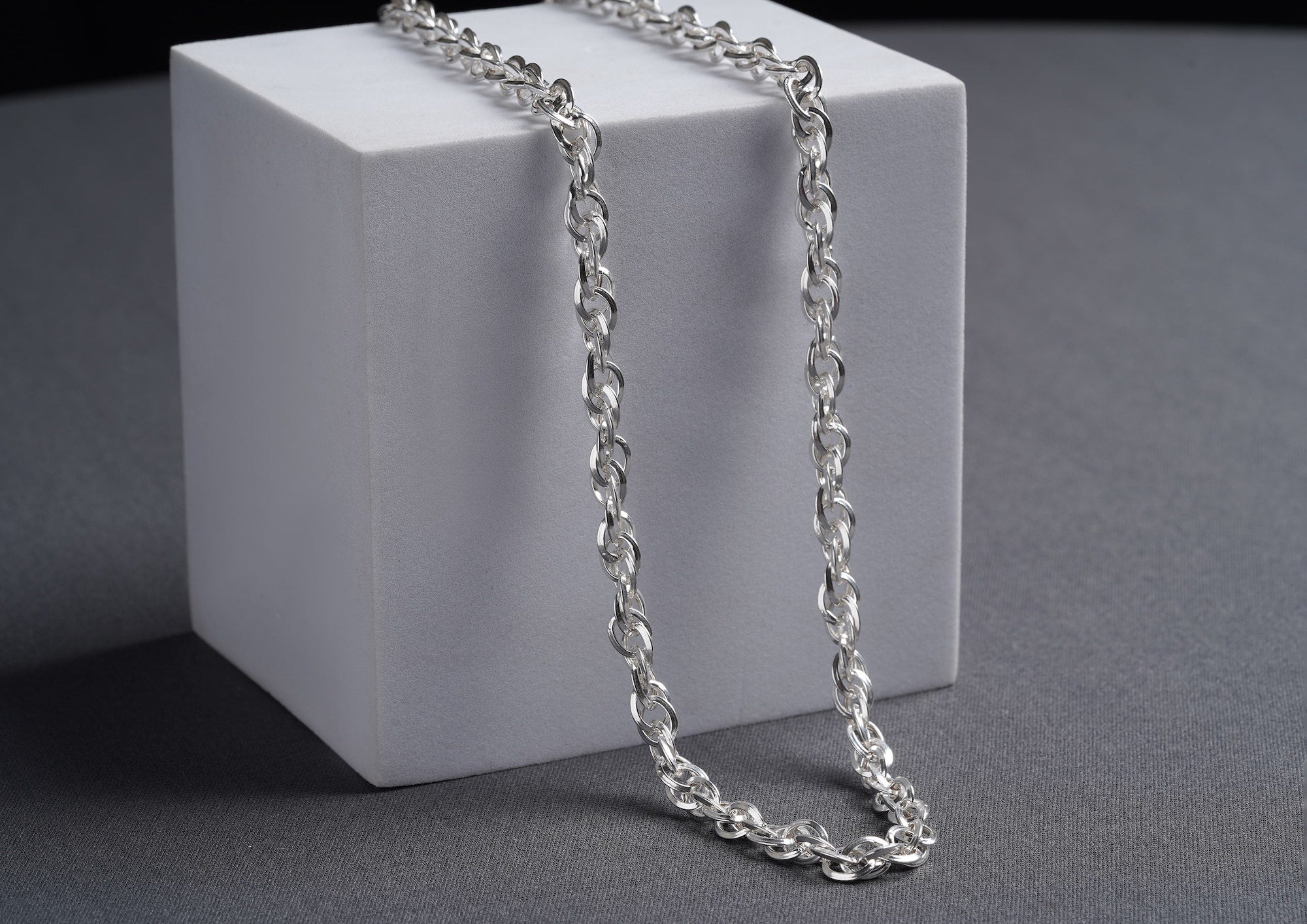Intertwined Rope Link Silver Chain For Men By Orionz Jewels