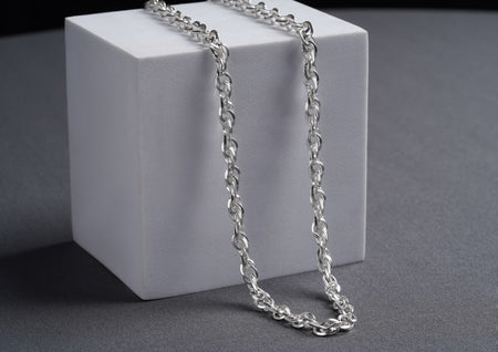 Intertwined Rope Link Silver Chain For Men By Orionz Jewels
