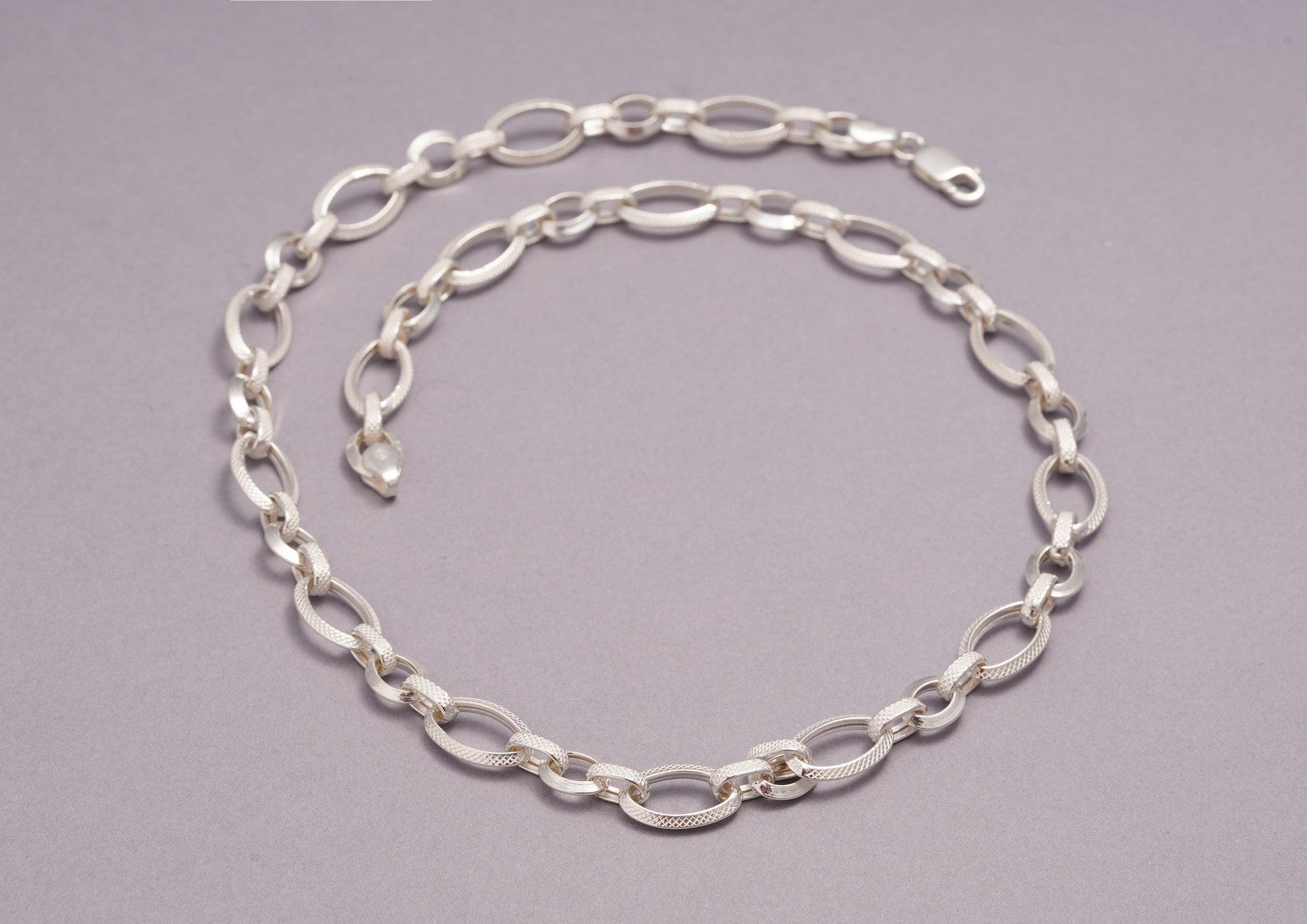 Sleek Single Link Silver Chain For Men By Orionz Jewels