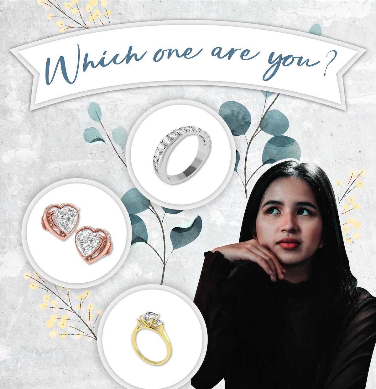 A selection of gold-plated costume jewelry finishes including yellow, white, and rose gold options, perfect for elegant, stylish accessories.