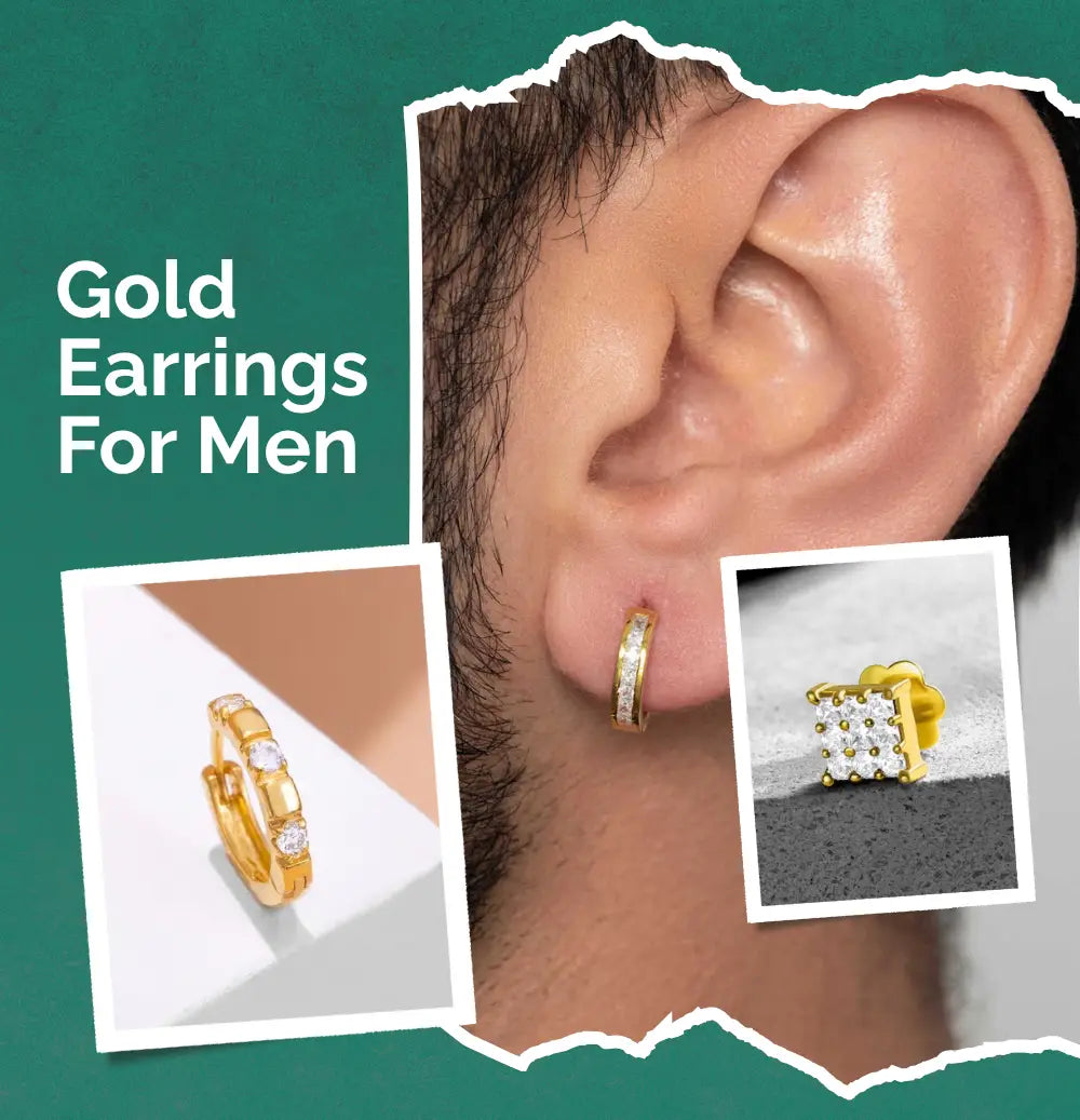 Gold Earrings for Men