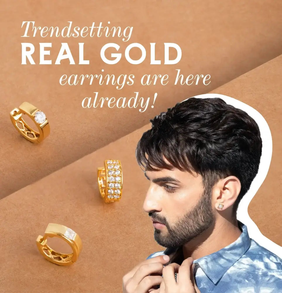 men's gold earrings