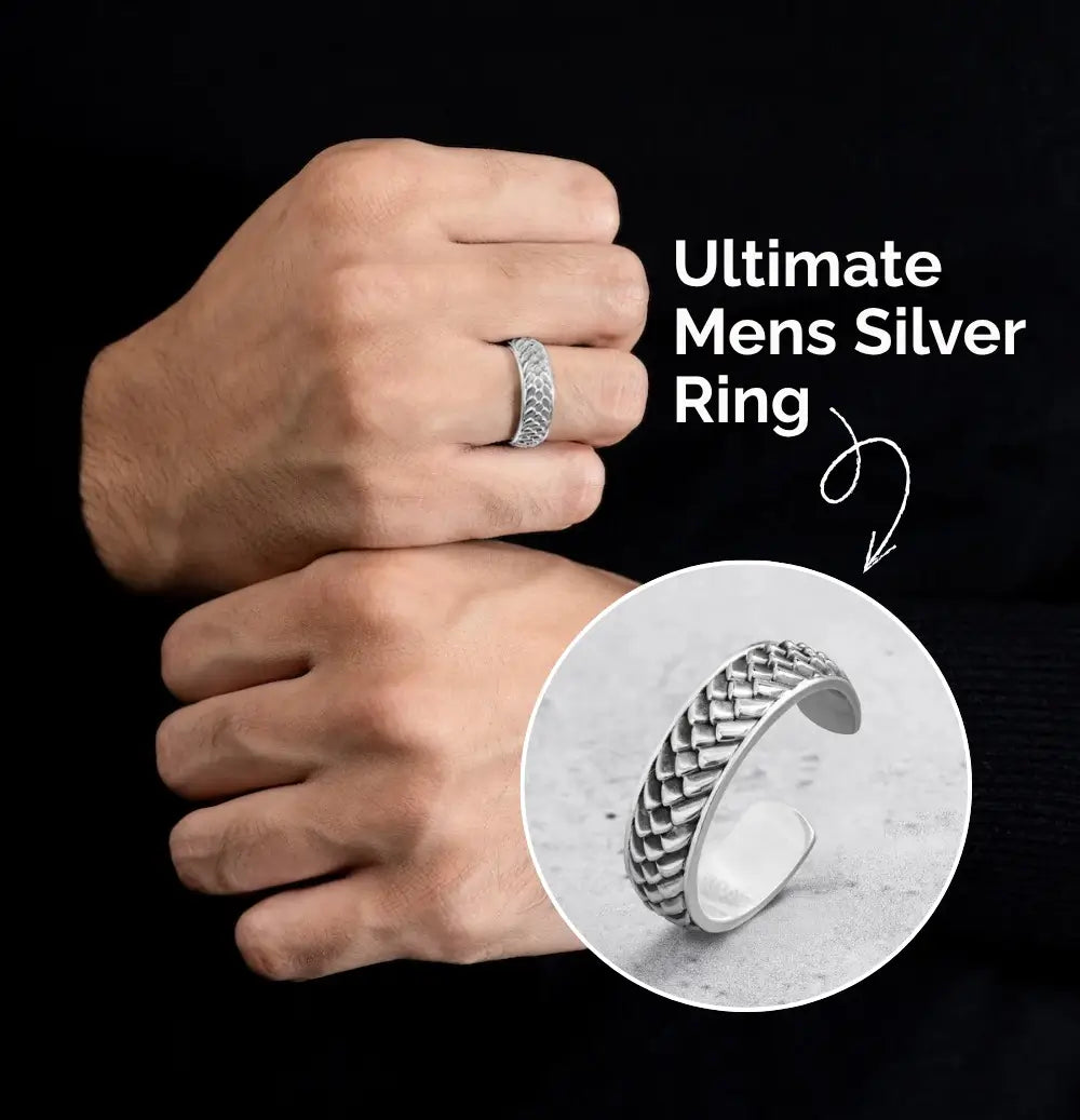 men's silver ring