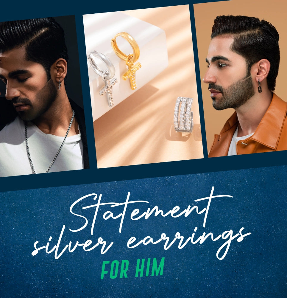 Silver Earrings for Men