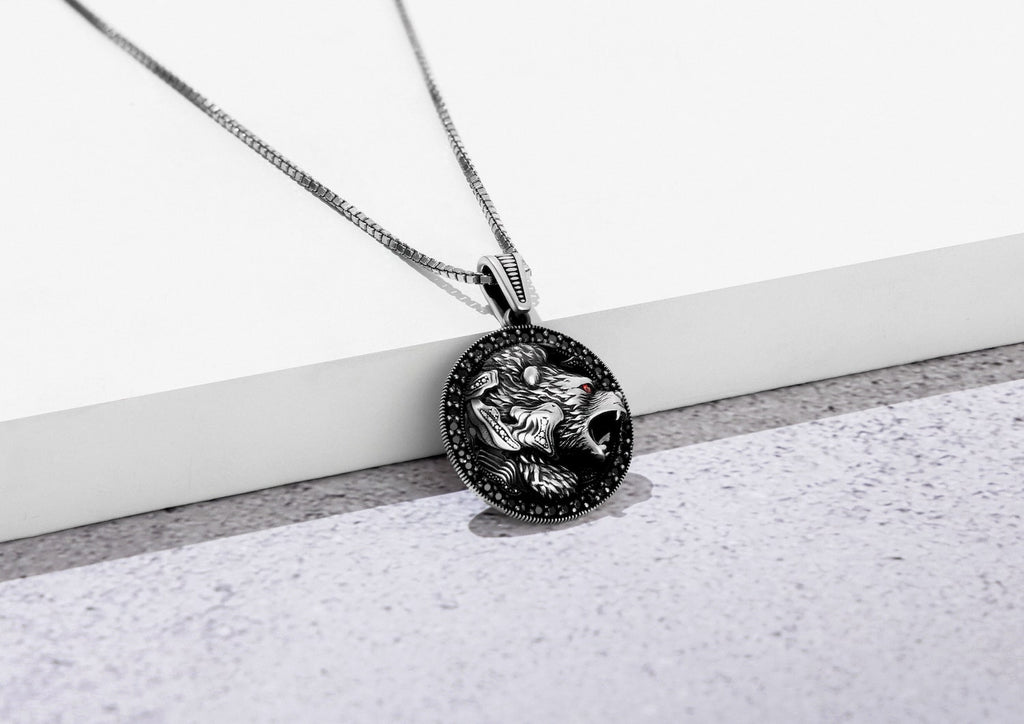 Alpha Wolf Pendant For Men By Orionz Jewels